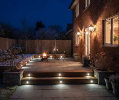 english garden with outdoor lights 2 english garden with outdoor lights 2