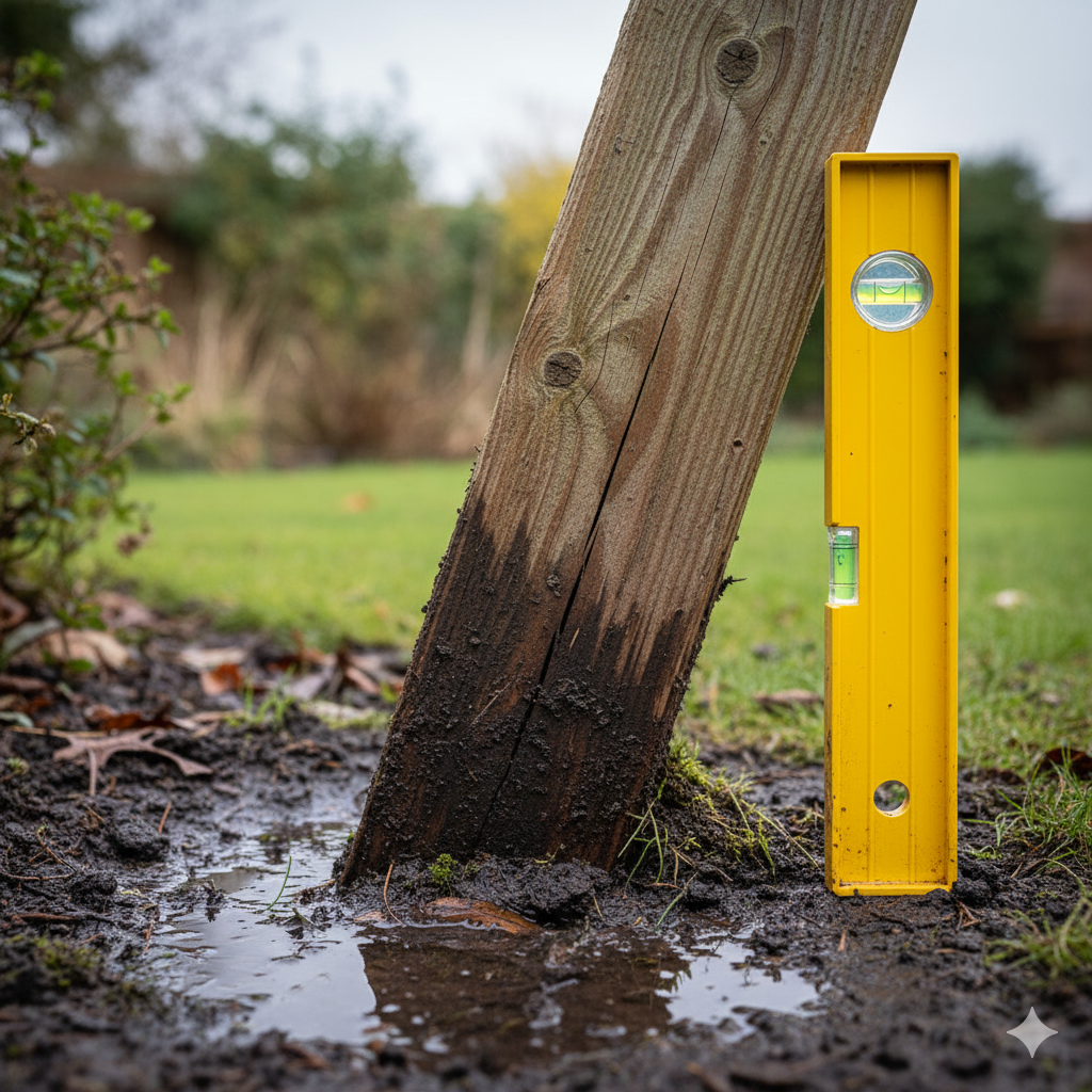 Leaning posts often signal weakened foundations or ground movement—addressing them early prevents complete fence collapse.