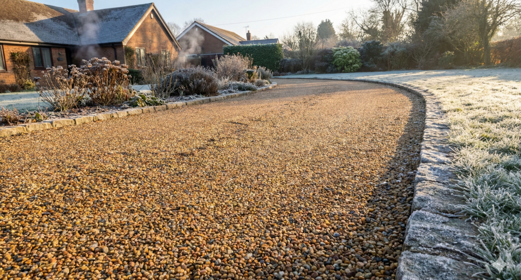 Resin surfaces drain efficiently, reducing frost and ice formation during winter mornings.