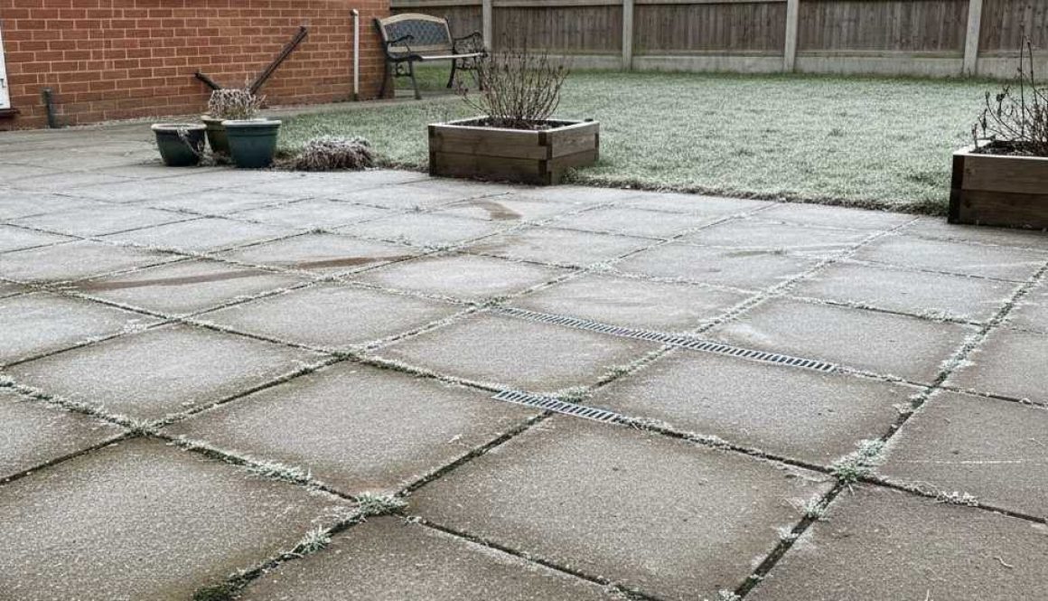 Patio Affected by Frost and Rain