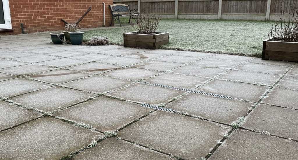 Patio Affected by Frost and Rain