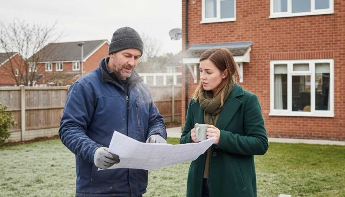 Patio Install in Talks between Contractor and Homeowner