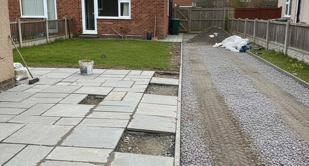 Rushed patio and driveway install