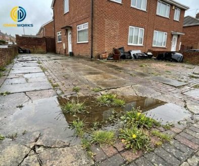 Residential driveway in Weston-super-Mare showing multiple common problems