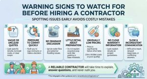 Warning signs to watch for when hiring a contractor
