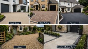 Driveway material options and designs